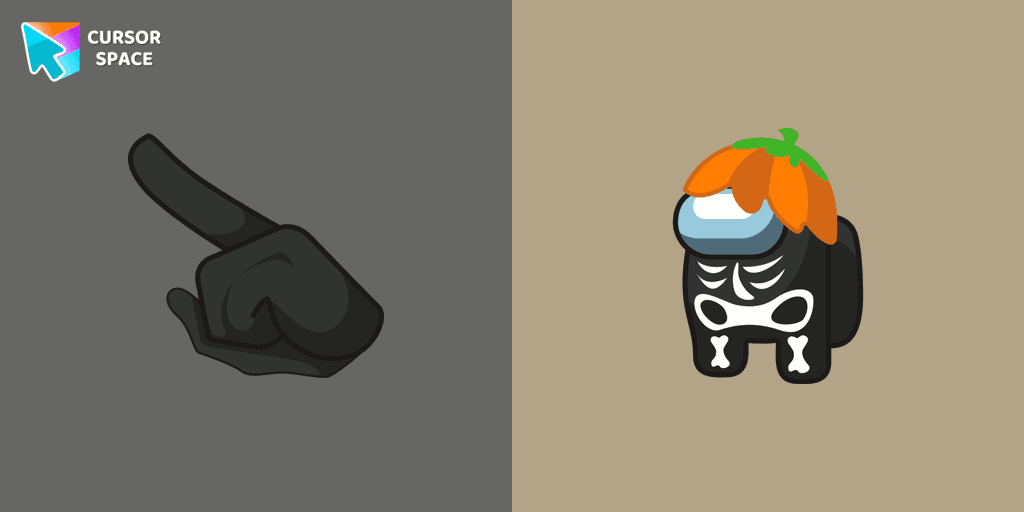 Among Us Skeleton Character cursor
